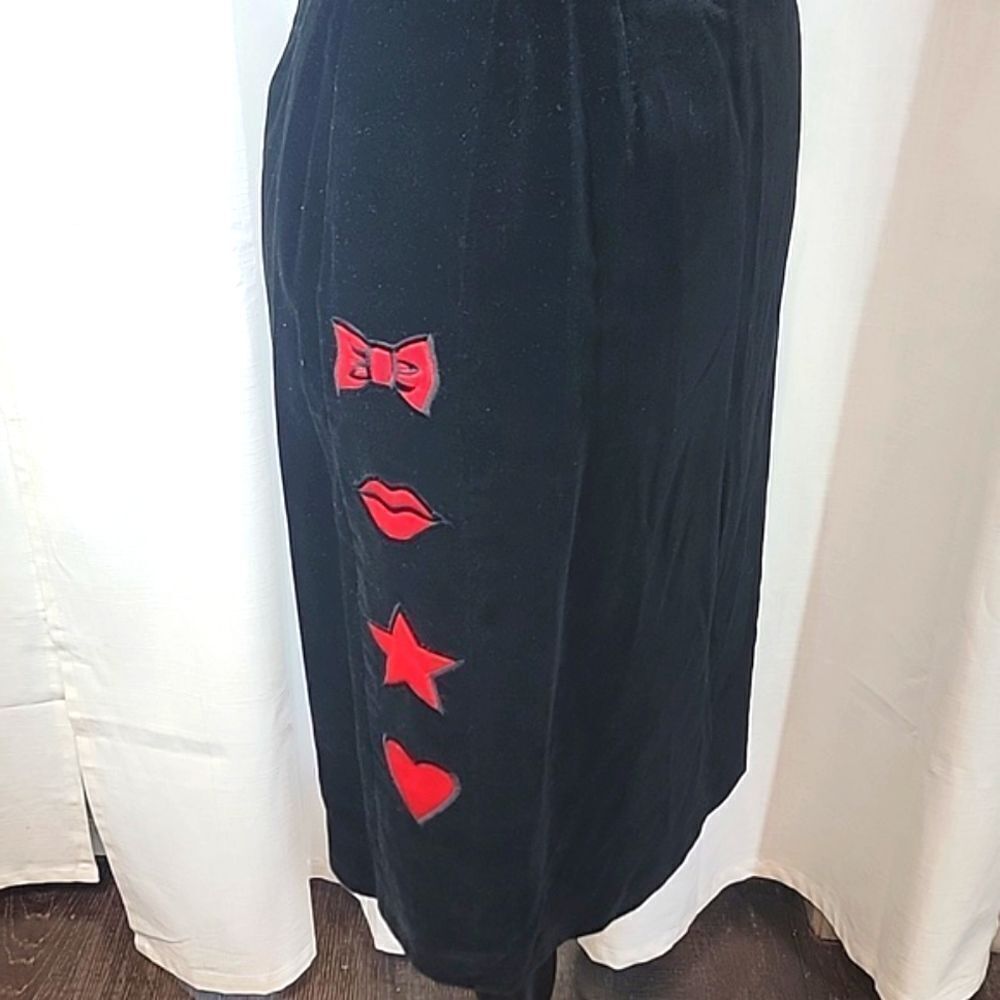 ESCADA by Magaretha Ley Vintage Black Velvet Pencil Skirt - Picture 3 of 15